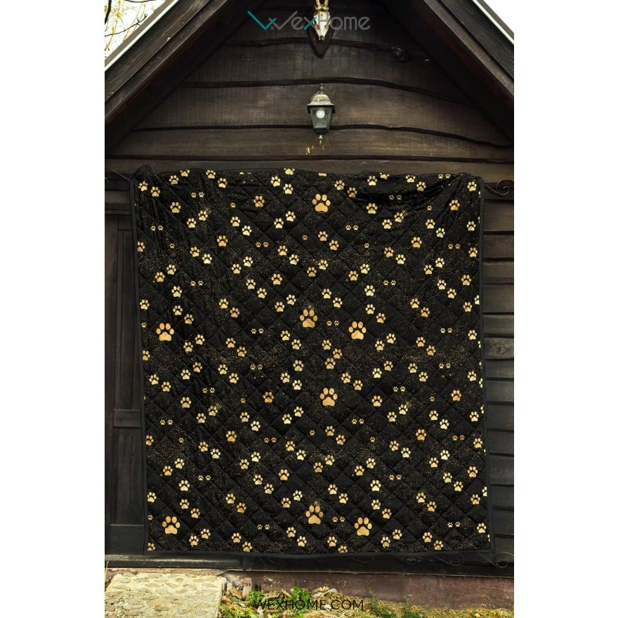 Dog Paws Pattern Print Design 05 Premium Quilt