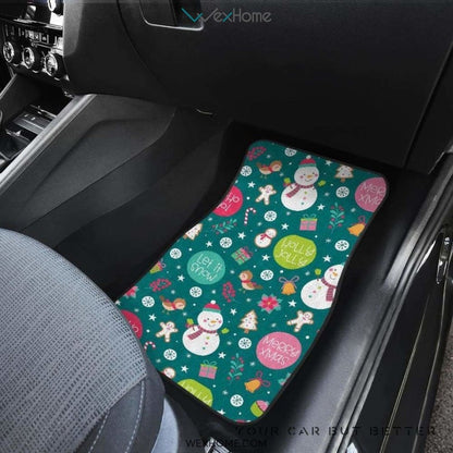 Snowman Bird Decorative Elements Christmas Pattern Front And Back Car Mats  Best Car Gift 2021