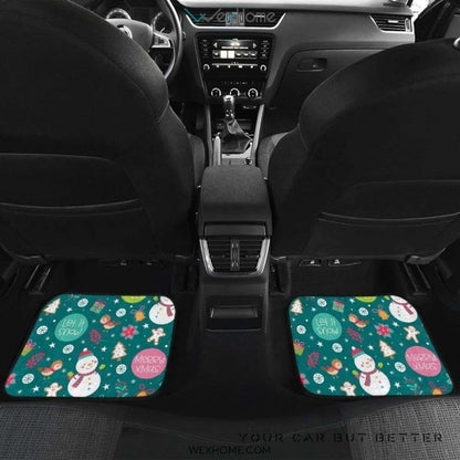 Snowman Bird Decorative Elements Christmas Pattern Front And Back Car Mats  Best Car Gift 2021