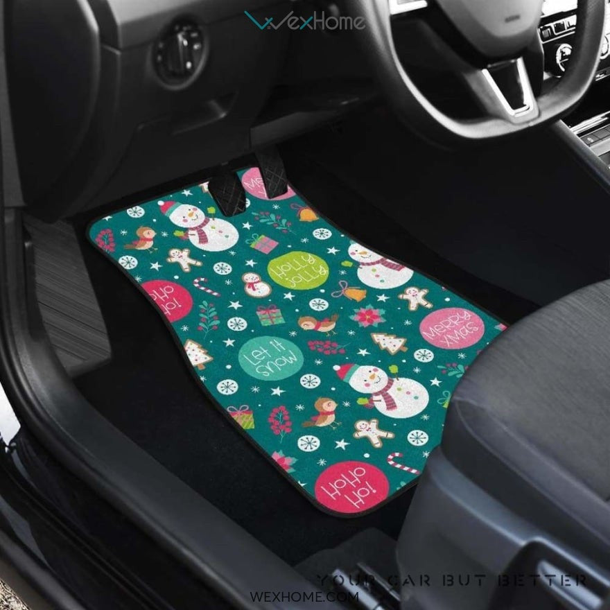Snowman Bird Decorative Elements Christmas Pattern Front And Back Car Mats  Best Car Gift 2021