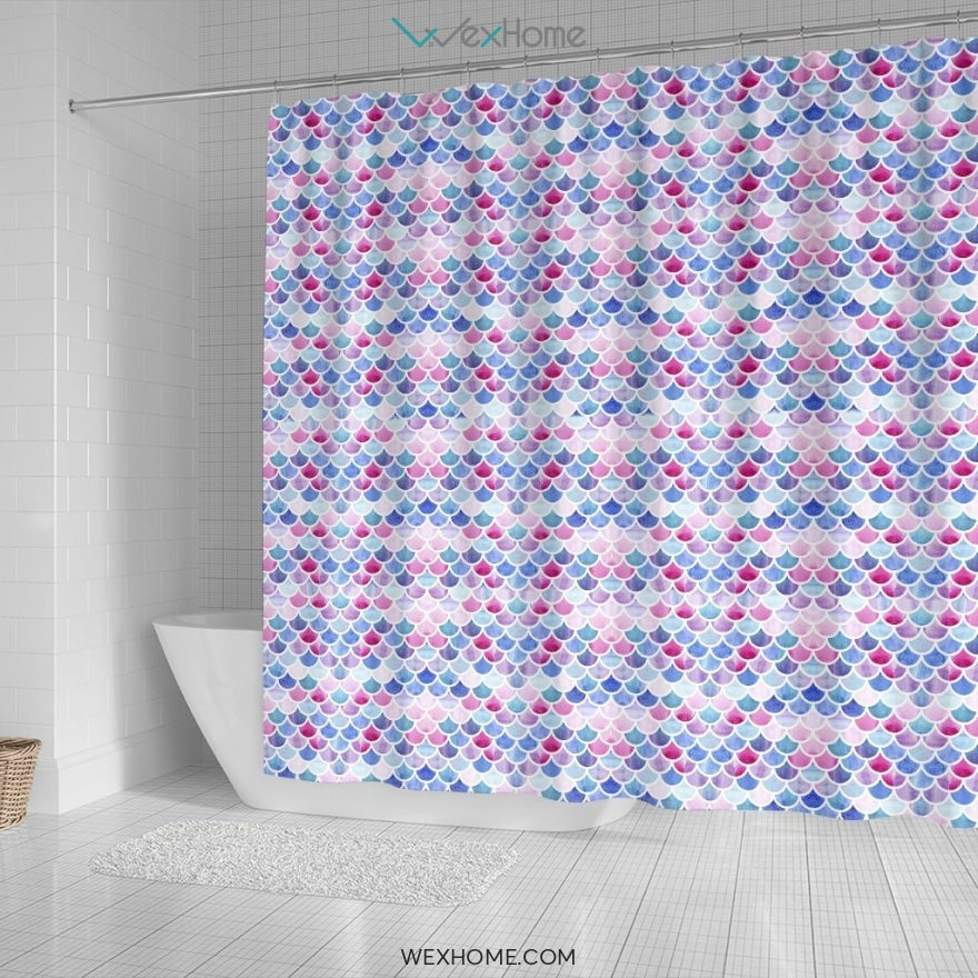 mermaid Water color Art Print Unique Design Shower Curtain