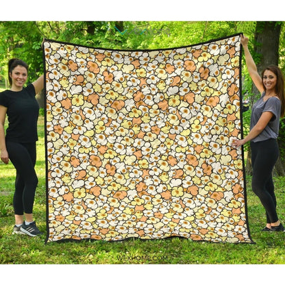 Popcorn Pattern Print Design 03 Premium Quilt