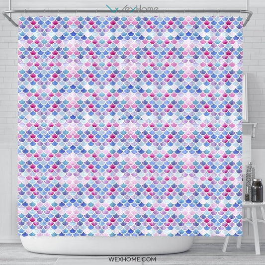 mermaid Water color Art Print Unique Design Shower Curtain