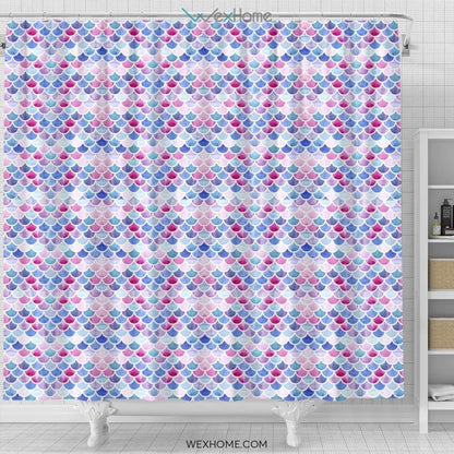 mermaid Water color Art Print Unique Design Shower Curtain