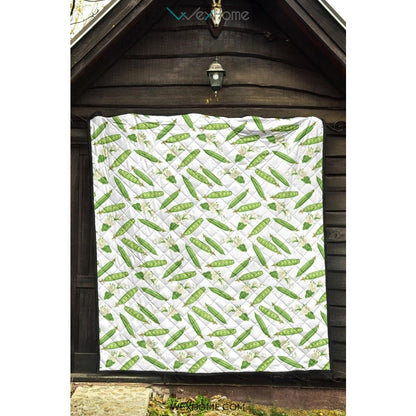 Green Peas Pattern Print Design 04 Premium Quilt