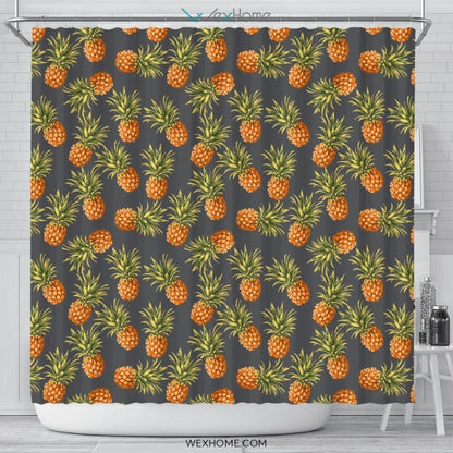 Pineapple Fruit Decor Unique Design Shower Curtain