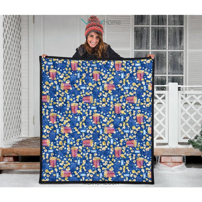 Popcorn Pattern Print Design 01 Premium Quilt