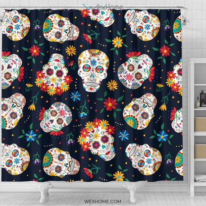 Sugar Skull Shower Curtain