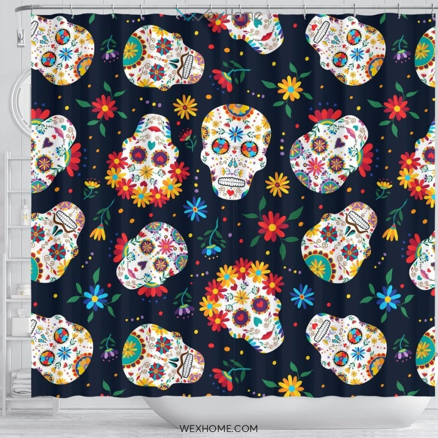 Sugar Skull Shower Curtain