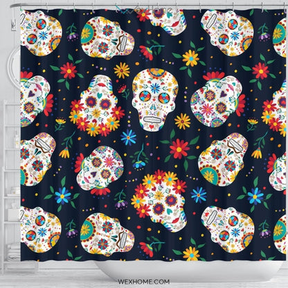 Sugar Skull Shower Curtain