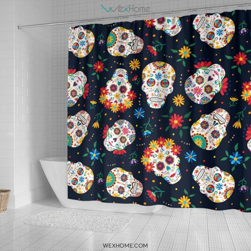 Sugar Skull Shower Curtain