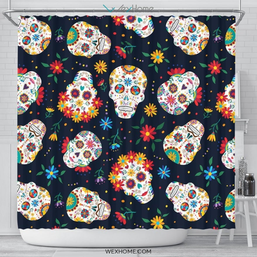 Sugar Skull Shower Curtain