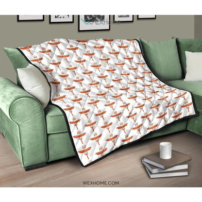 Sausage Pattern Print Design 05 Premium Quilt