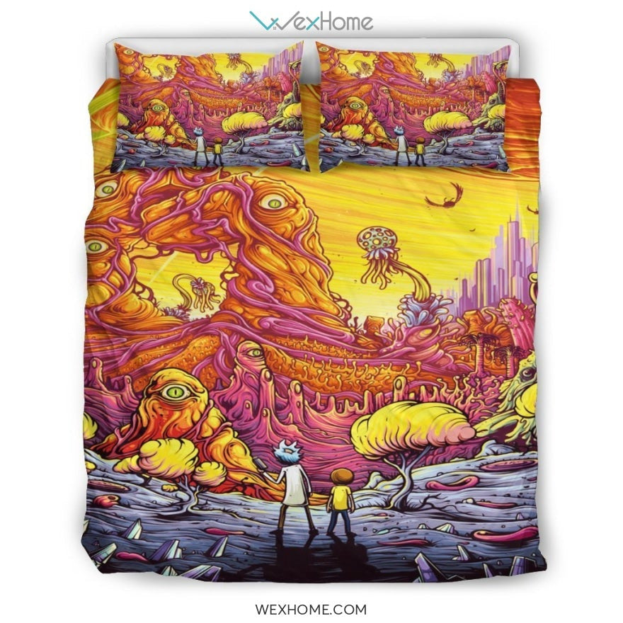 Rick And Morty Bedding Set 4 - duvet cover and pillowcase set - Unique Design Amazing Gift