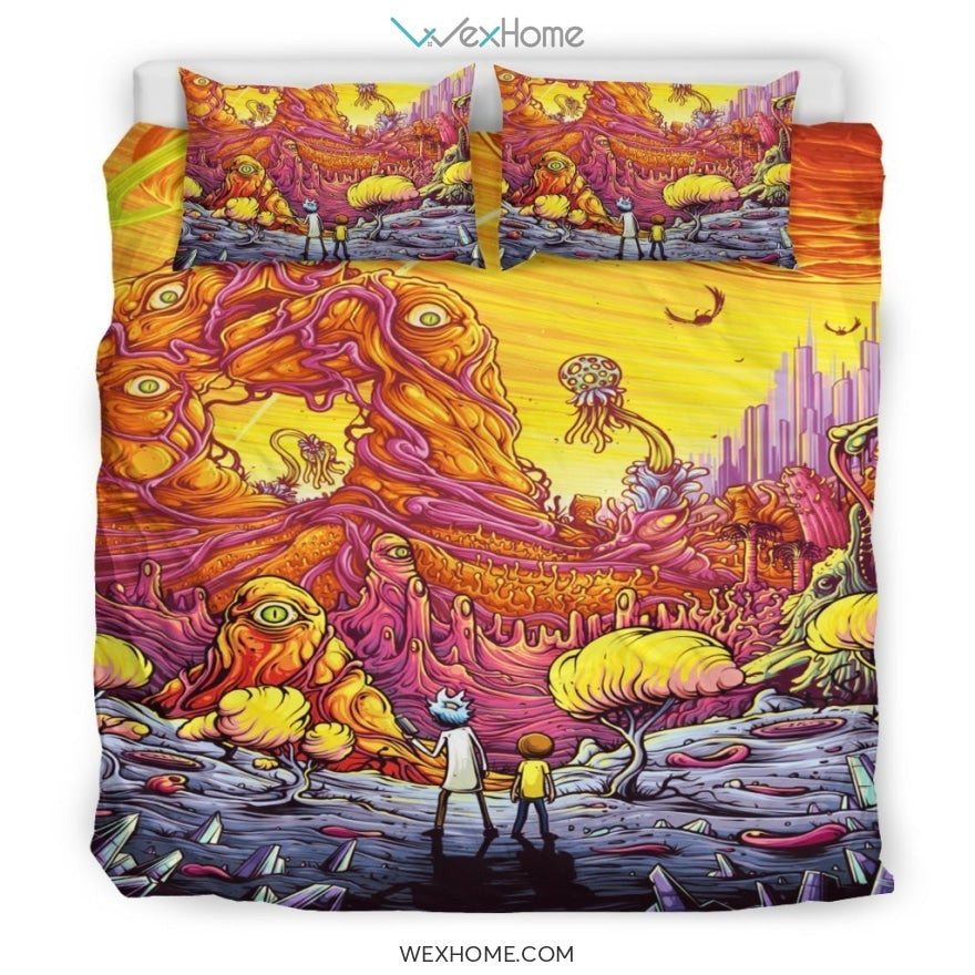 Rick And Morty Bedding Set 4 - duvet cover and pillowcase set - Unique Design Amazing Gift