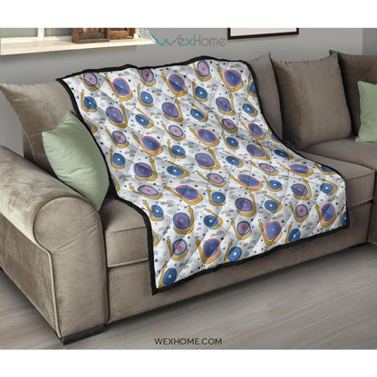 Snail Pattern Print Design 05 Premium Quilt