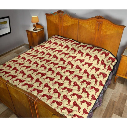 Greyhound Pattern Print Design 04 Premium Quilt
