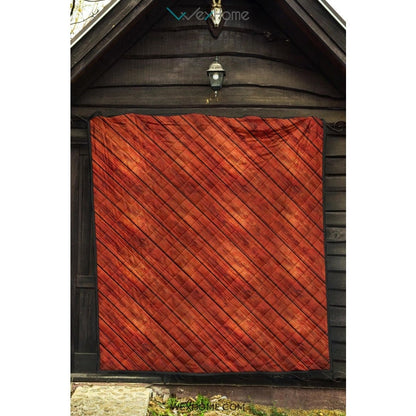 Wood Printed Pattern Print Design 03 Premium Quilt