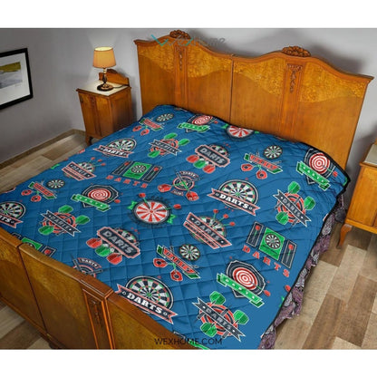 Darts Pattern Print Design 02 Premium Quilt