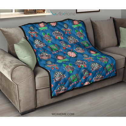 Darts Pattern Print Design 02 Premium Quilt