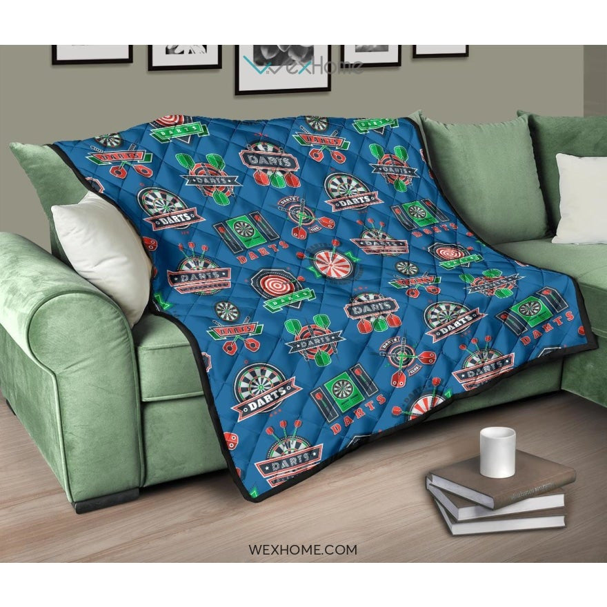 Darts Pattern Print Design 02 Premium Quilt