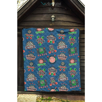 Darts Pattern Print Design 02 Premium Quilt
