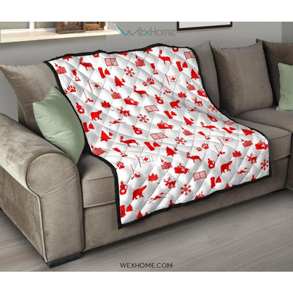 Canada Pattern Print Design 04 Premium Quilt