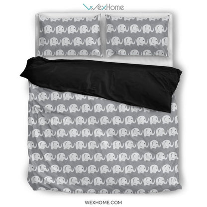 Elephant Blue White Beautiful Charming Attractive Cute Bedding Set