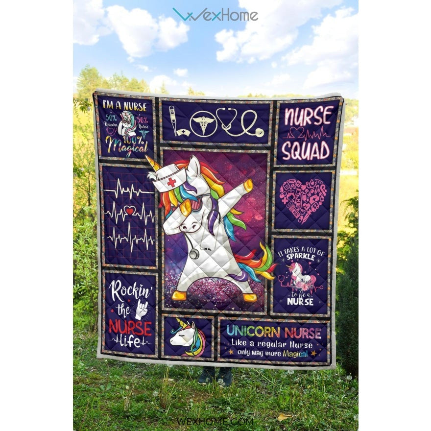 Unicorn Nurse Premium Quilt