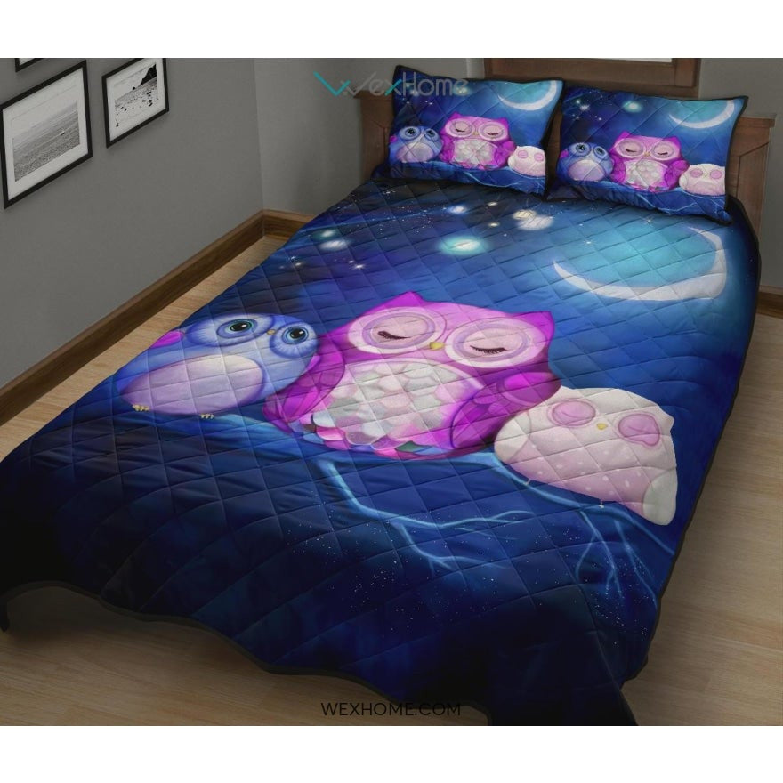 Owl Quilt Bed Sets - Unique Design Amazing Gift