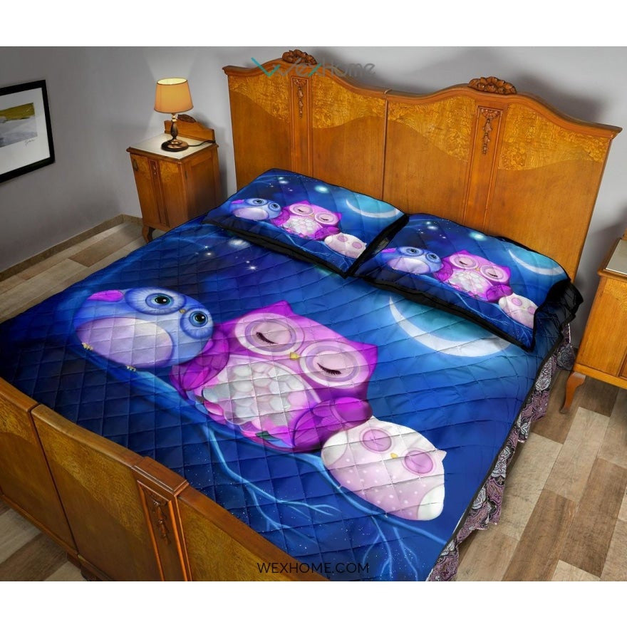 Owl Quilt Bed Sets - Unique Design Amazing Gift