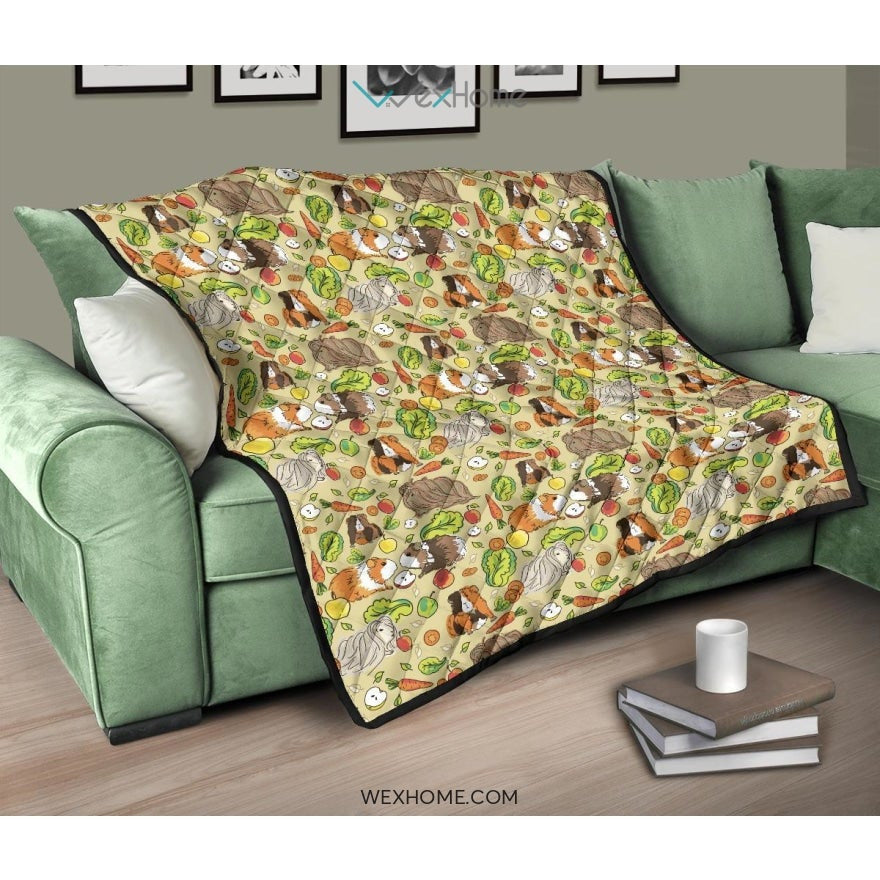 Guinea Pig Pattern Print Design 04 Premium Quilt