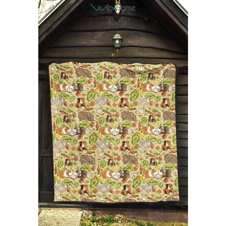 Guinea Pig Pattern Print Design 04 Premium Quilt