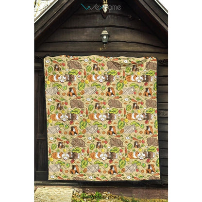 Guinea Pig Pattern Print Design 04 Premium Quilt