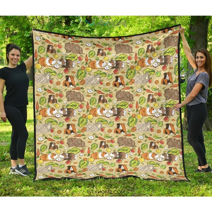 Guinea Pig Pattern Print Design 04 Premium Quilt