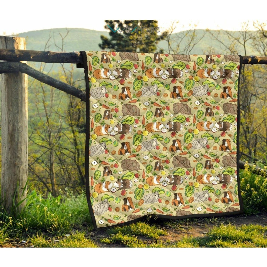 Guinea Pig Pattern Print Design 04 Premium Quilt