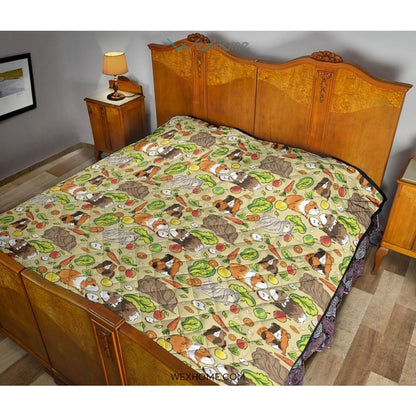 Guinea Pig Pattern Print Design 04 Premium Quilt