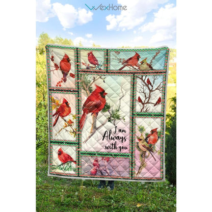 WEXHOME I Am Always With You Cardinal Premium Quilt