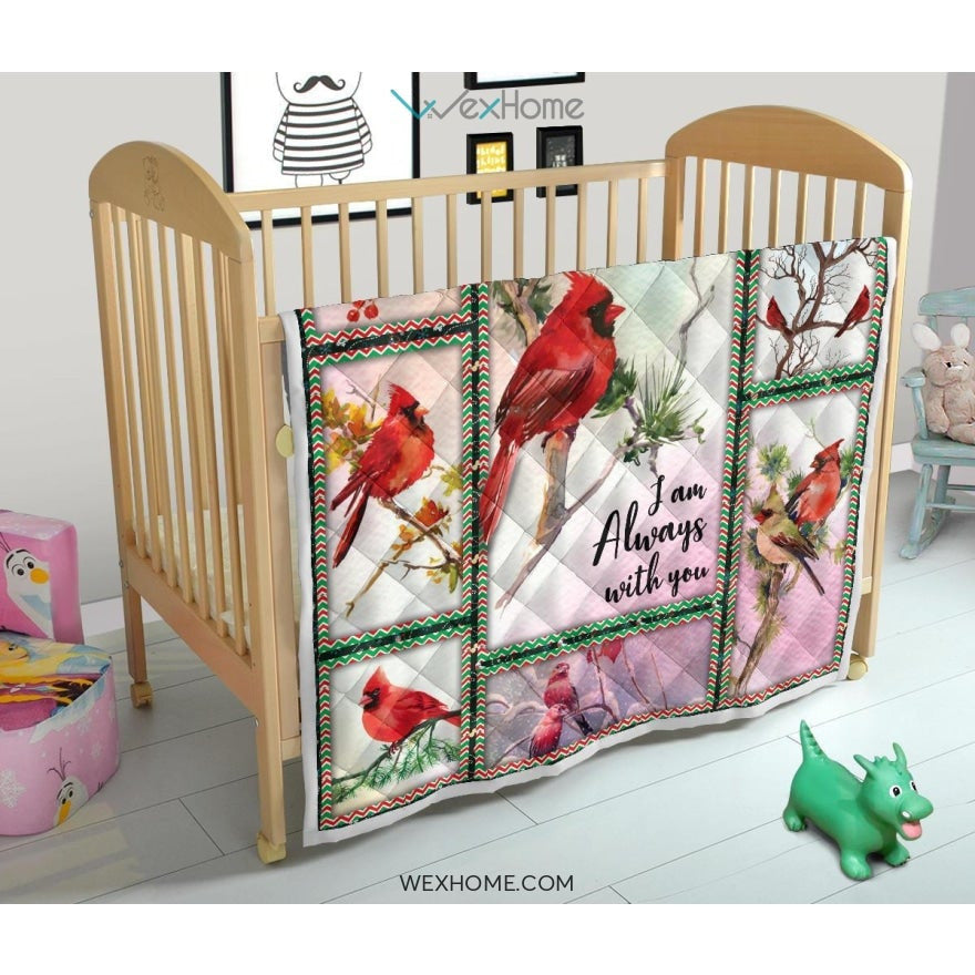 WEXHOME I Am Always With You Cardinal Premium Quilt