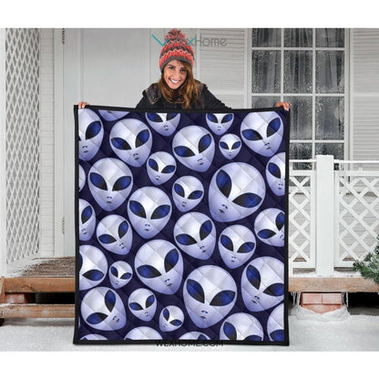 Alien Pattern Print  Premium Quilt Unique Gift W2101
