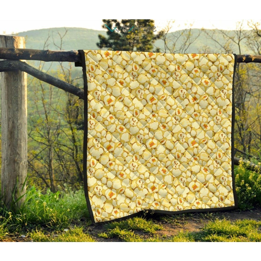 Popcorn Pattern Print Design 04 Premium Quilt