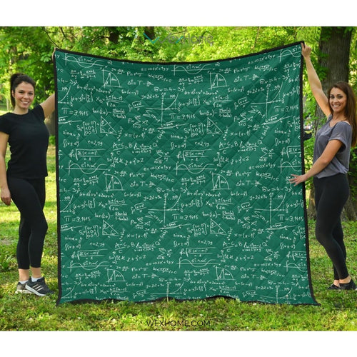 Math Pattern Print Design 01 Premium Quilt