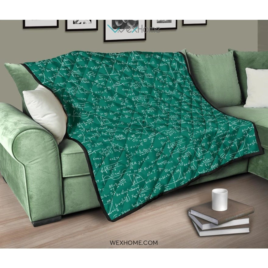 Math Pattern Print Design 01 Premium Quilt