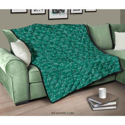 Math Pattern Print Design 01 Premium Quilt