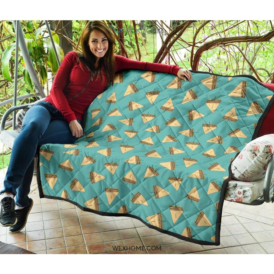 Sandwich Pattern Print Design 03 Premium Quilt
