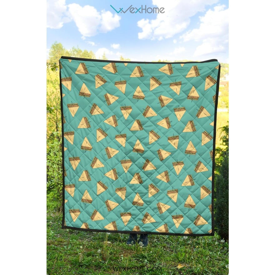 Sandwich Pattern Print Design 03 Premium Quilt