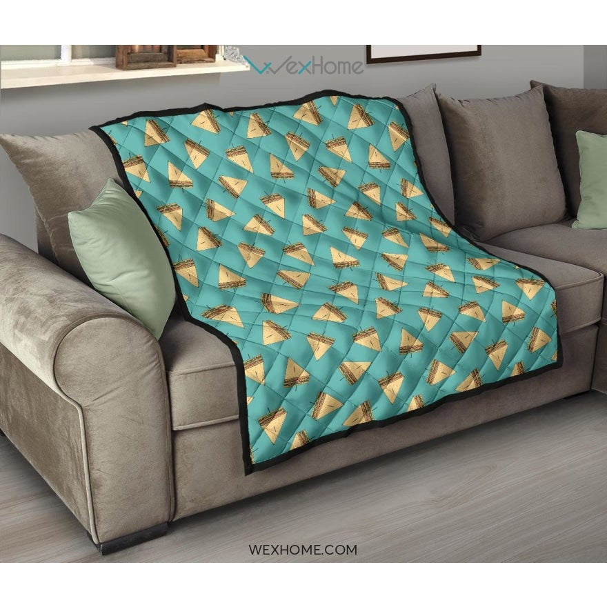 Sandwich Pattern Print Design 03 Premium Quilt