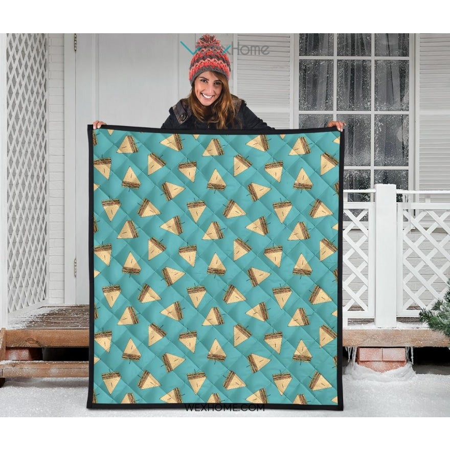 Sandwich Pattern Print Design 03 Premium Quilt