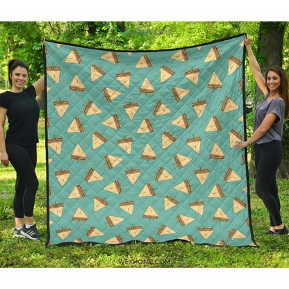 Sandwich Pattern Print Design 03 Premium Quilt