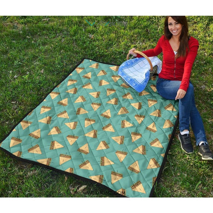 Sandwich Pattern Print Design 03 Premium Quilt